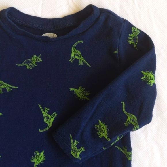 old navy dinosaur print long sleeve bodysuit diaper shirt 6-12 months baby boy - Picture 2 of 6